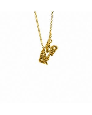 Moca Jewellery Fuck + Love Necklace - Metallic