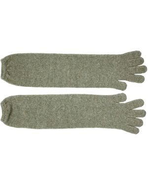 Maison Bogomil Long Relaxed-Fit Knit Gloves - Green