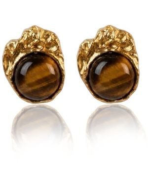 VIEA Tazi Molten Earrings - Metallic