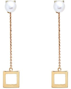 Sheida Farrokhi Square Drop Earrings - Metallic