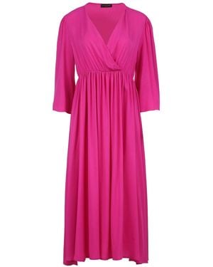 Conquista Fuchsia Empire Line Dress - Pink