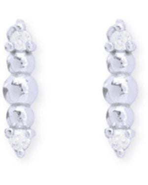 Inari Jewellery Icicle Butterfly Clip Earrings - White