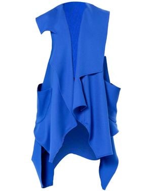 Metamorph Asymmetric Long Vest - Blue