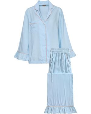Carolina Benoit Luxury Bamboo Pyjama Set - Blue