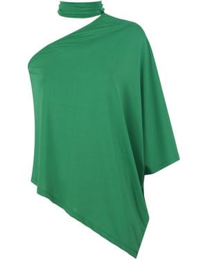 N'Onat Beyonce One Shoulder Evening Top - Green