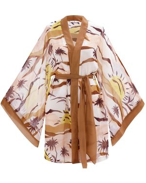 Peraluna Sahra Chiffon Kimono - Brown
