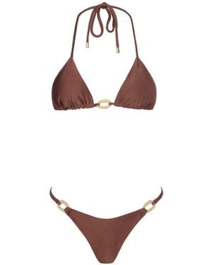 Acuarela Brand Capri Triangle Bikini Set - Brown