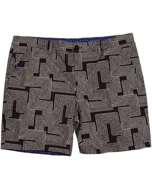 lords of harlech Edward Inter Twine Flat Front Short - Grey