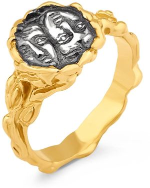 Ece London The Faces Ring - Metallic