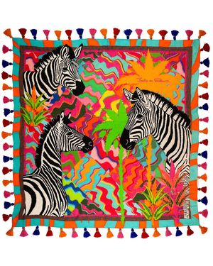 Beatrice von Tresckow Celestial Zebra Stilvoll Wool Shawl - Multicolour