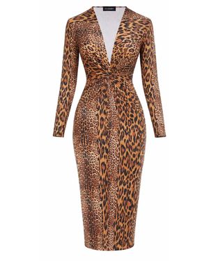ROSERRY Mallorca Midi Dress - Brown