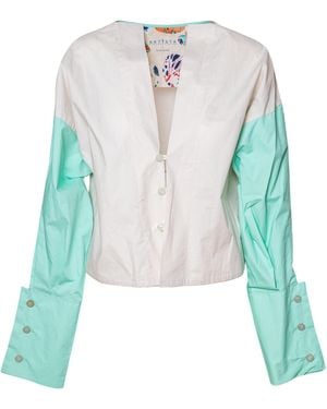 ARTISTA Neutrals Anis V-Neck Shirt - Green