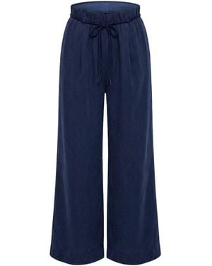 Monlicia Calira Modal Wide Leg Trousers - Blue