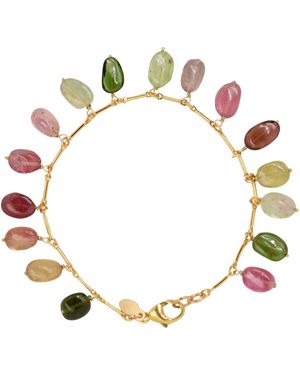 Lori Kaplan Design Smooth Tourmaline Drops Bracelet - Metallic