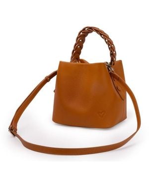 Prenelove New: Trinity Genuine Leather Bucket - Brown