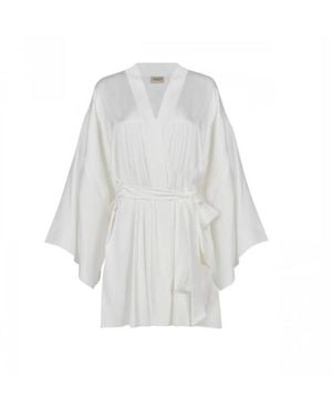 Avenue 8 Silk Mini Robe - White