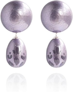 Saule Label Calista Earrings - Purple