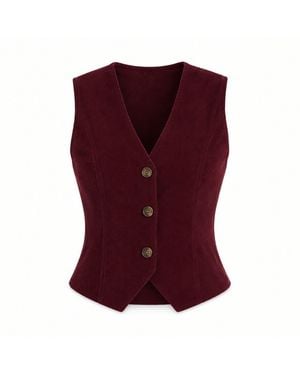 Raishma Milan Burgundy Waistcoat - Purple