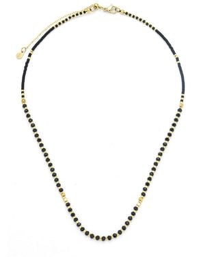 KAMARIA Lumira Mini Gemstone Necklace With Miyuki Beads - Metallic