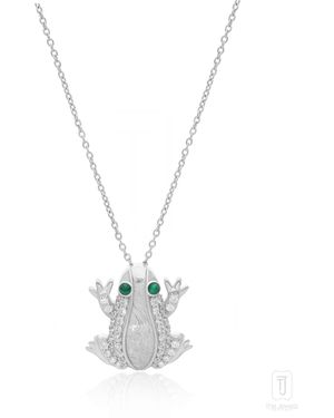 The Jewelz Moonpond Frog 925 Necklace - White
