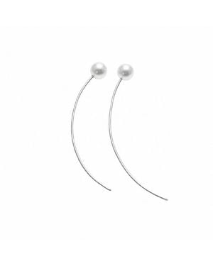 Silver Moon Lunar Sterling Pearl Earrings – Edition - White
