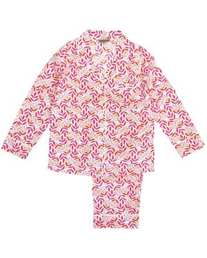 Lime Tree Design And Leaf & Bud Pyjamas - Pink