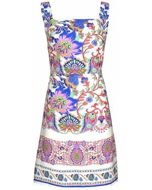 Lalipop Design A-Line Paisley-Print Mini Dress - Blue