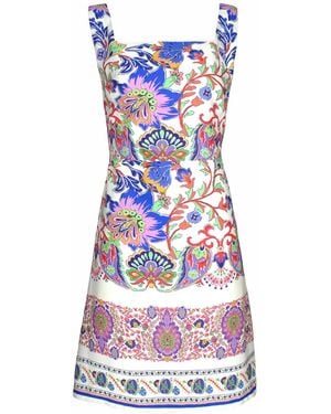 Lalipop Design A-Line Paisley-Print Mini Dress - Blue