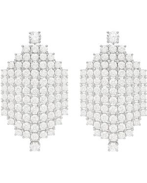 Maison De Gala Marquis Aurora Cluster Earrings - White