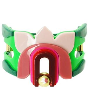 Gissa Bicalho Acrylic Handmade Bracelet Lilium - White