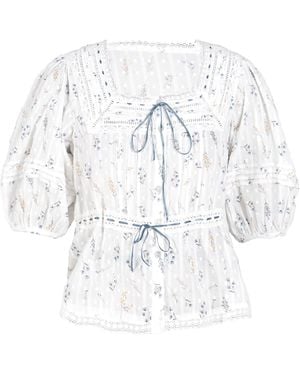 Rose & Nancy Ella Pretty Priarie Print Cotton Blouse - White