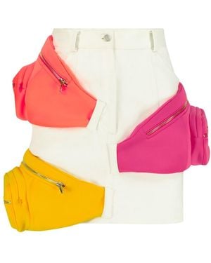 Úchè Denim Bum Bags Skirt - Pink