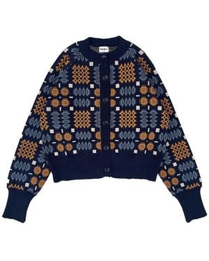 Mabli Carthen Neat Cotton Cardigan - Blue