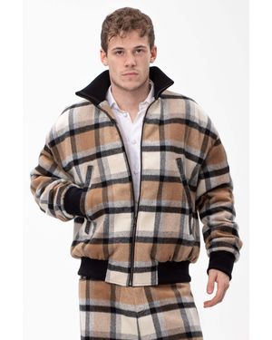 Maison Bogomil Plaid Bomber Jacket - Multicolour