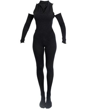 Maison Bogomil Cold-Shoulder Knit Jumpsuit - Black