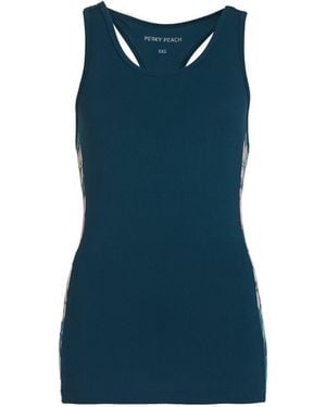 Perky Peach Tropical Vest Top - Blue