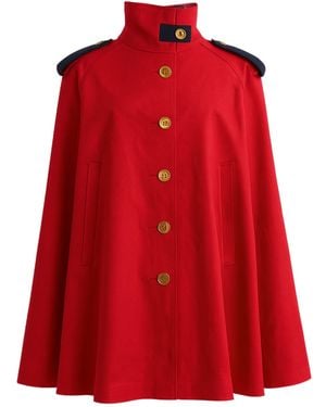 BEIRA Nadia Waterproof Cape With Contrast - Red