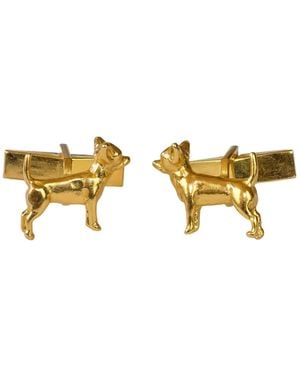 Simon Kemp Jewellers Chihuahua Cufflinks - Metallic