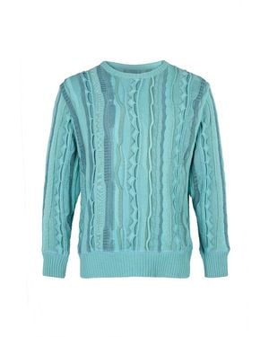 Ayana Designs Crew Neck Pullover Knit - Blue