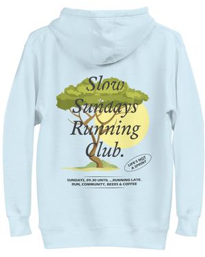 Anchor and Crew Sky Savannah Slow Sundays Running Club Cotton Blend Hoodie - Blue