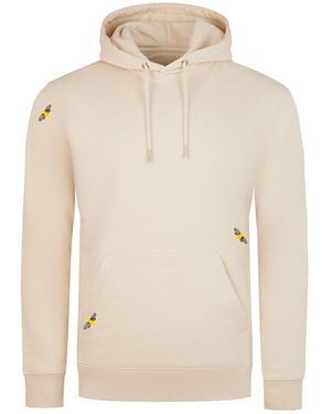 INGMARSON Bee Embroidered Hoodie Ecru Men - Natural