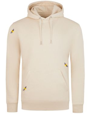 INGMARSON Bee Embroidered Hoodie Ecru Men - Natural