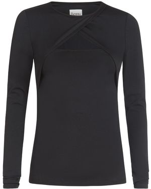 Bennu Long Sleeve Twist Top - Black