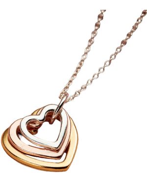 Posh Totty Designs Mixed Gold Family Heart Necklace - Metallic