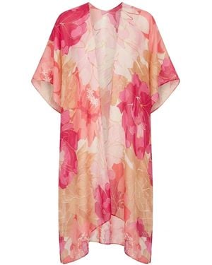 James Lakeland Peony Print Kaftan - Pink
