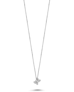 Ecce | Artisan Diamonds 14Ct Solid Little Butterfly Diamond Necklace - Metallic