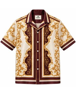 Chic Urban Valenza Cuban Collar Shirt - Metallic
