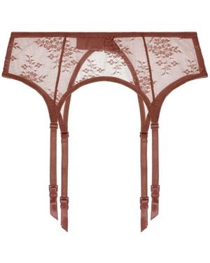 Journelle Romy Suspender Belt Pecan - Pink