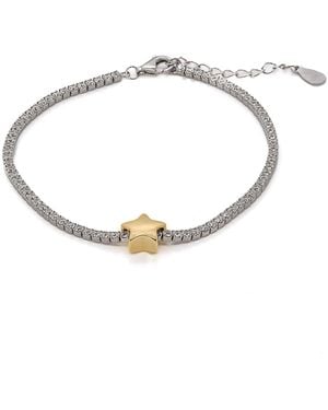 Ebru Jewelry Star Diamond Tennis Bracelet - Metallic