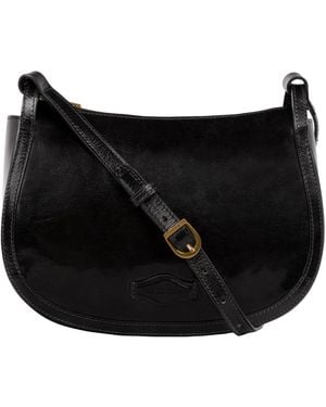 Time Resistance Leather Hobo Bag For - Black